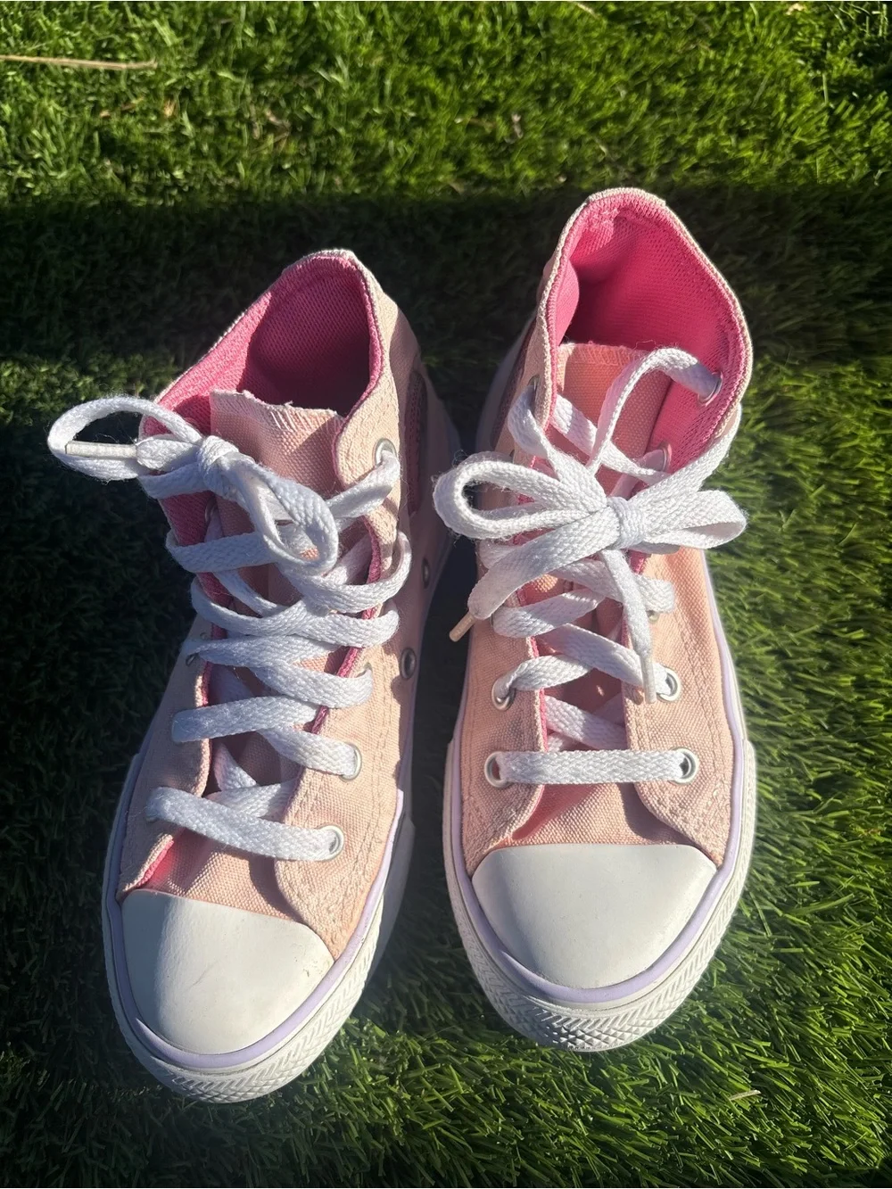 Converse Kids Pink High-Top Canvas Sneakers size 12 kids